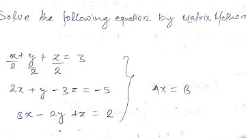solution of simultaneous linear equation OR non homogeneous linear equations By Matrix Method