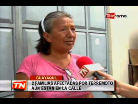 2 familias afectadas por terremoto aún están en la calle