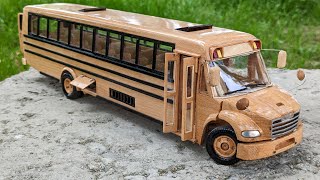 Wood Bus  Freightliner M2 106 Thomas SAFT Liner C2 School Bus  Awesome Woodcraft