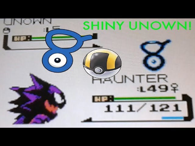 Catching Shiny Unown in Pokemon Gold! (~2,200 Encounters) 