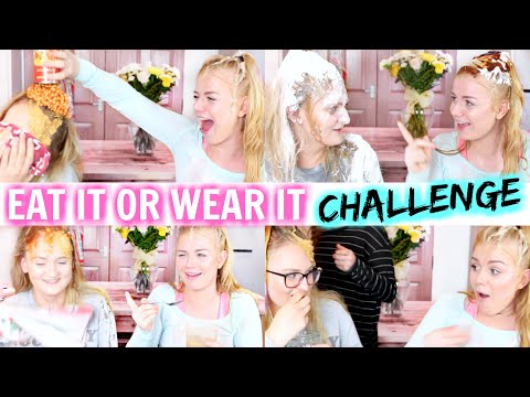 EAT IT OR WEAR IT CHALLENGE | Lucy Flight - Eat It Or Wear It Challenge! So today I thought I'd upload a bit of a silly video, I would say it was fun to film but Millie and I almost threw up …