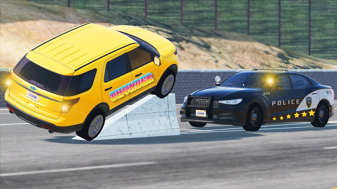 Luxury Cars vs Road Barrier