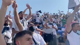 La afición del Ceuta recibe a su equipo en el estadio de ‘La Juventud’