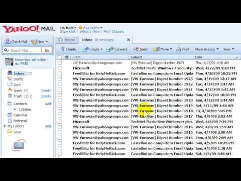 How to select multiple emails in web based email