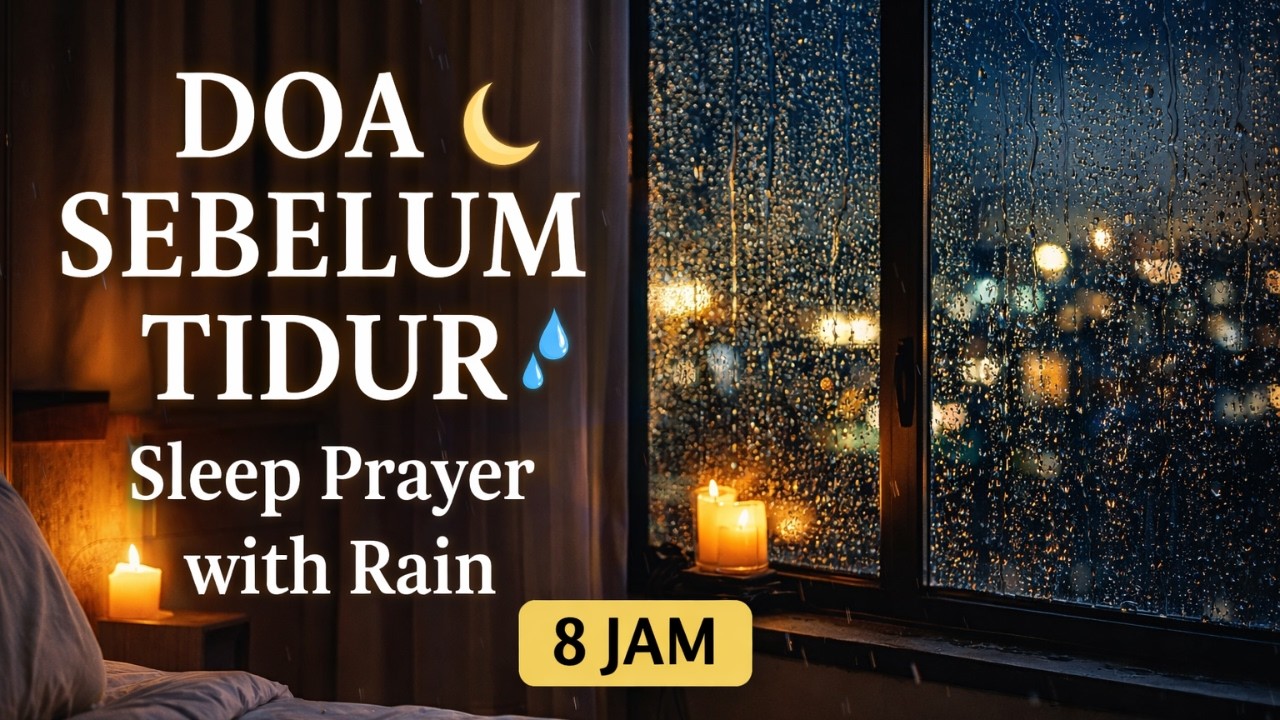 Doa Sebelum Tidur 8 Jam 🌙 Hujan di Jendela | Sleep Prayer with Rain Sounds (8 Hours)