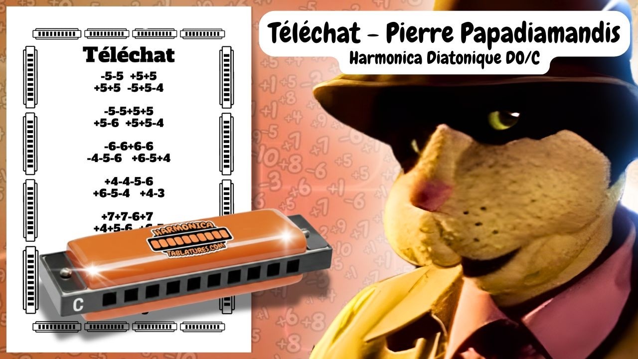 TELECHAT DE PIERRE PAPADIAMANDIS , tablature GRATUITE pour harmonica diatonique Do (C)