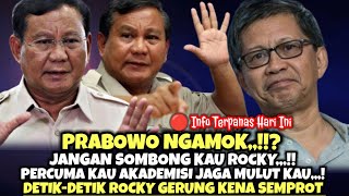 Rocky Gerung Ciut⁉️Detik-² Rocky Gerung Kena Semprot Oleh Prabowo Ketika Rocky Hina Presiden#prabowo