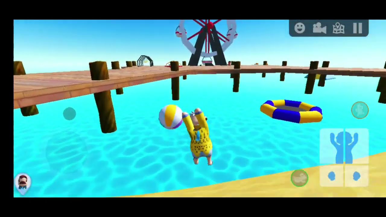 Om Kumis bermain di Pantai Ancol 🤣