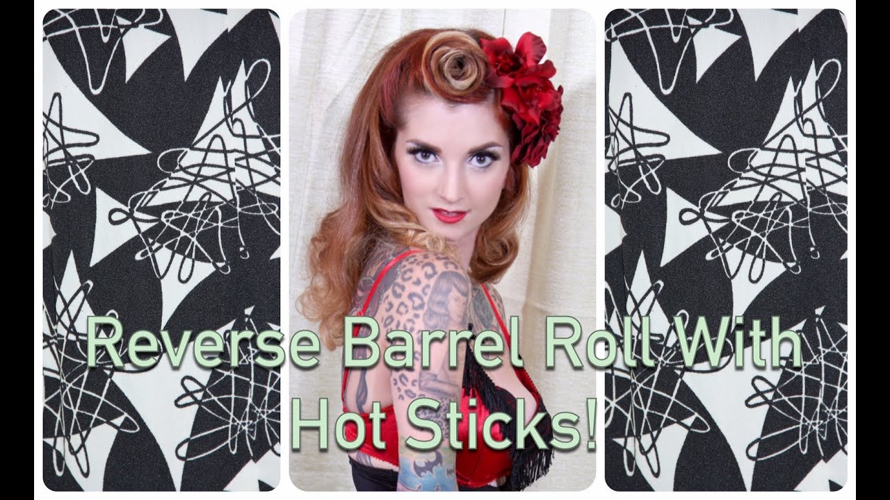 Reverse Barell Roll Vintage Hair Style Using Hot Sticks by CHERRY DOLLFACE