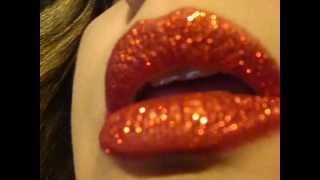 Glitter Ruby Red Lips, Lip Tattoo by Tru Glitz and Glam