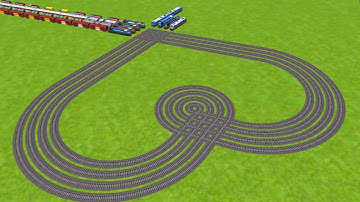 AI RAILS PASSING FROM 💖HEART RAILROAD TRACKS ZIG ZAG TRACKS/Train Simulator 2025