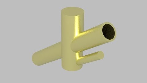 How to blend a cylinder through a pipe in design spark mechanical
