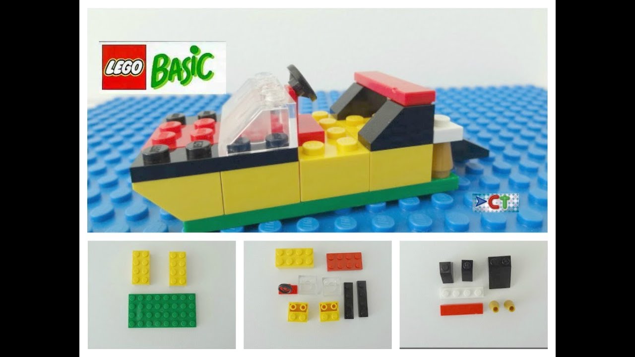 LEGO Easy Tutorial Boat How to build Speedboat Lego Basic Instruction - YouTube