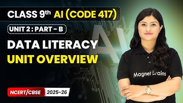 Data Literacy - Unit Overview | Class 9 AI | Unit 2 (CODE 417) Part B | CBSE 2025-26