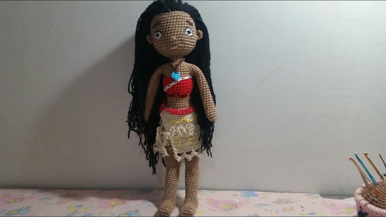 Moana Boneca de Crochê