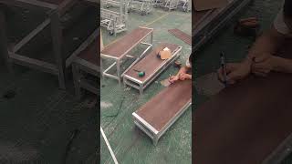 Aluminum Event Wooden Stage Stair