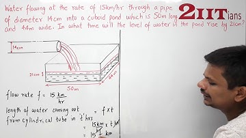 MENSURATION Exercise 17.5 Q 28 Class X ICSE | Water is flowing at the rate of 15 km/h through a pipe