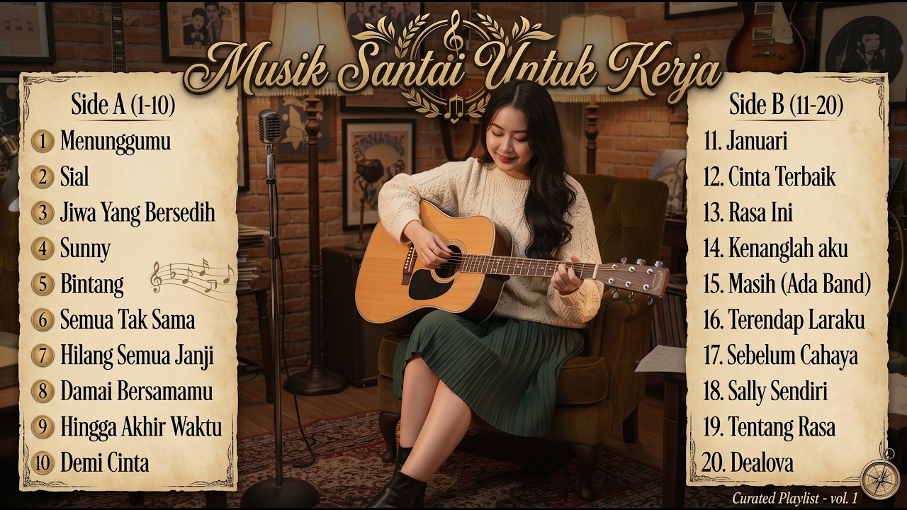 Cover Relaxing Work Music 🌿 Playlist Santai untuk Hari yang Produktif dan Damai