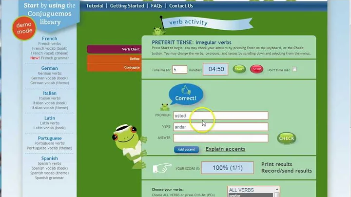 Using Conjuguemos.com