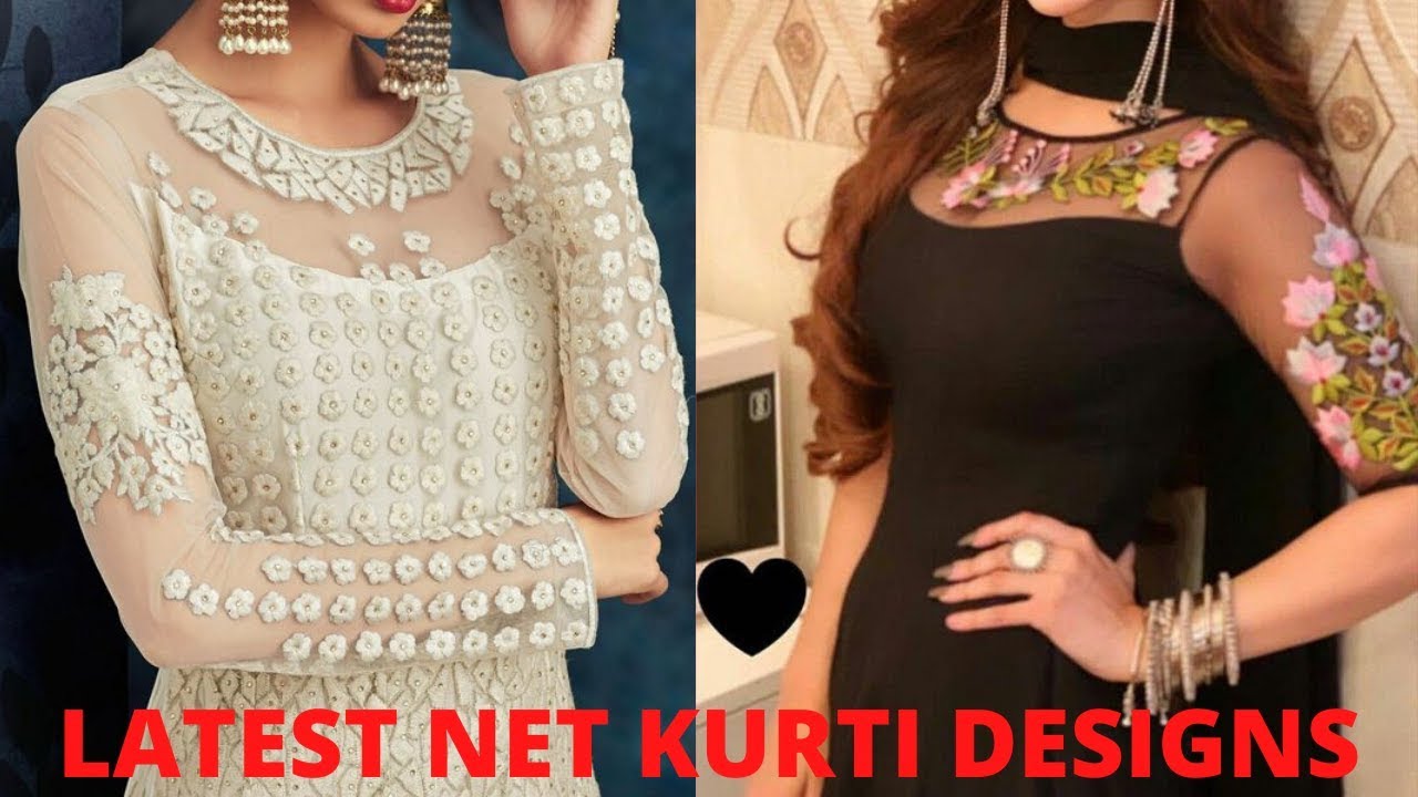 Stylish Net Kurtis design ideas - Partywear Net fabric kurti & shrugs for a  classy look - YouTube