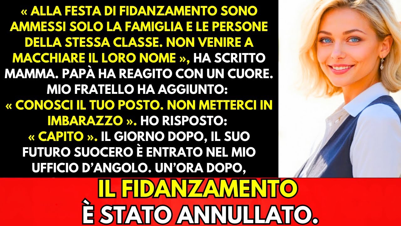 Al Fidanzamento Mi Dissero Indegna—Finché Lui Entrò Nel Mio Ufficio