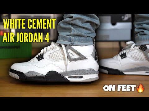 Worth It?! Air Jordan 4 WHITE CEMENT Review & On Feet - YouTube