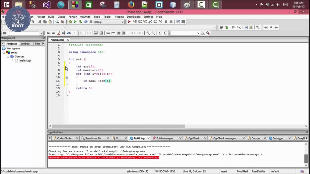 8- int array and selection sort | c++ - YouTube