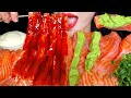 연어회 먹방 ASMR SALMON EATING SOUND MUKBANG