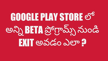 how to leave beta programs from play store