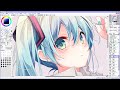初音ミク描いてみた【イラストメイキング】