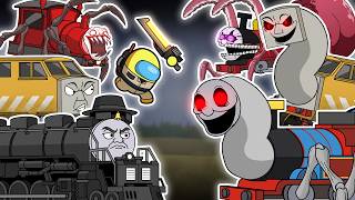 Cursed Thomas vs CHOO CHOO CHARLES  & GHOSTBUSTERS  COMPLETE EDITION  PART C I AMONG US ANIMATION