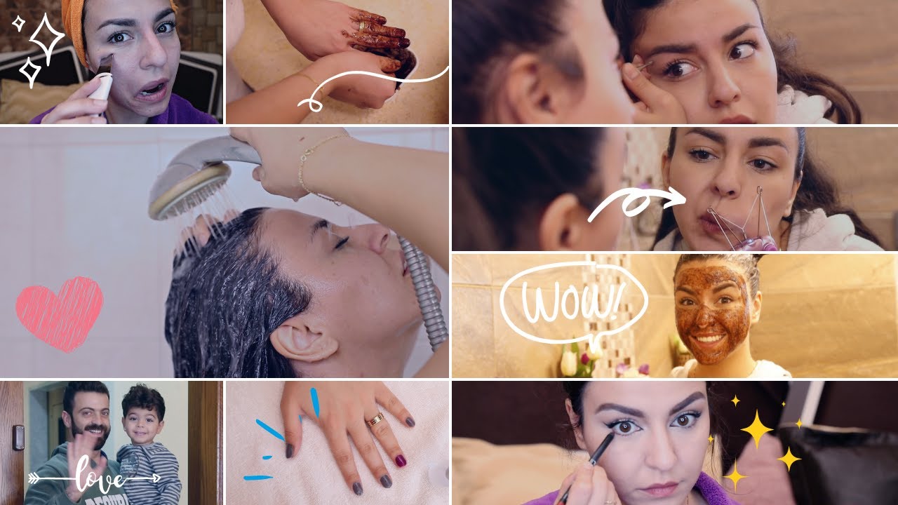 كيف أجهز نفسي💎لأخرج بموعد على العشاء  😍 التخلص من الشعر الزائد/قناع للبشرة/ قناع للشعر/مكياج للعشاء