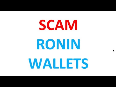 Scam Ronin Wallets Vs Legit Ronin Wallets - Spot The Difference!