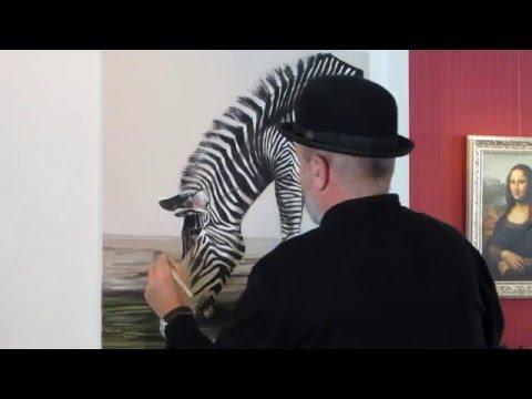 gerd-pflumm-malt-zebra-an-der-wasserstelle