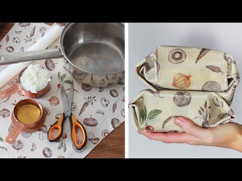 How to make Vegan wax cloth wraps [Low waste]