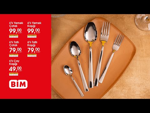 22 Eylül Aktüel | 6'lı Yemek Çatalı, Yemek Kaşığı, Tatlı Çatalı, Tatlı Kaşığı, Çay Kaşığı| BİM