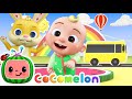 Wheels on the Bus Dance! | CoComelon Animal Time | Animal Nursery Rhymes