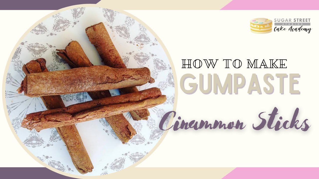 How To Make Gum paste Cinnamon Sticks YouTube