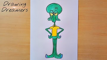 How to Draw Squidward Tentacles from Spongebob SquarePants || Color Drawing