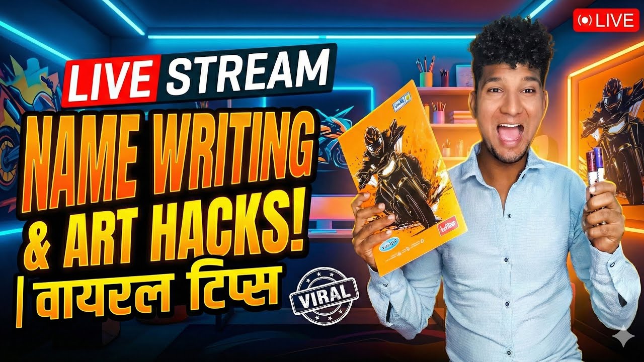 LIVE: Writing YOUR Name in Stylish Font! 🔥 | आपका नाम, मेरी Art ✍️ Comment Fast guys!