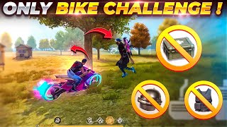 BIKE ONLY CHALLENGE | NO MEDKIT, NO VEST, NO HELMET BOOYAH CHALLENGE! NEW WORLD RECORD FREE FIRE!