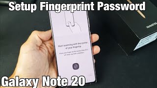 Galaxy Note 20: How to Setup Fingerprint Password screenshot 1