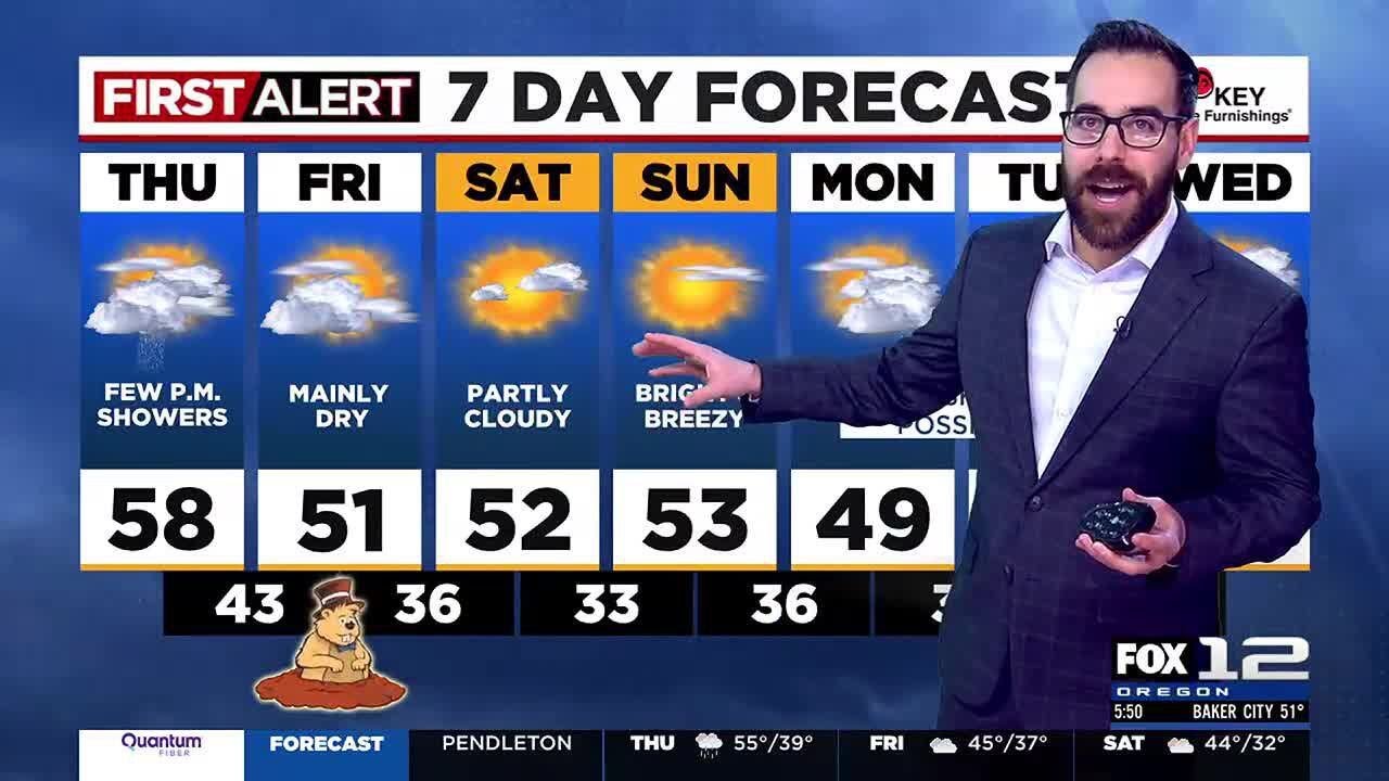 First Alert Thursday morning FOX 12 weather forecast (2/1) - YouTube