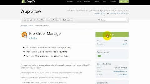 Installation and setting of the "Pre-Order Manager" app for Shopify