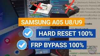 Samsung A05 SM-A055F U8 U9 | Hard Reset & FRP Bypass Android 13/14 (No Box Needed)