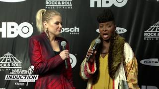 Crystal Fox on the 2018 Rock & Roll Hall of Fame Red Carpet with Carrie Keagan