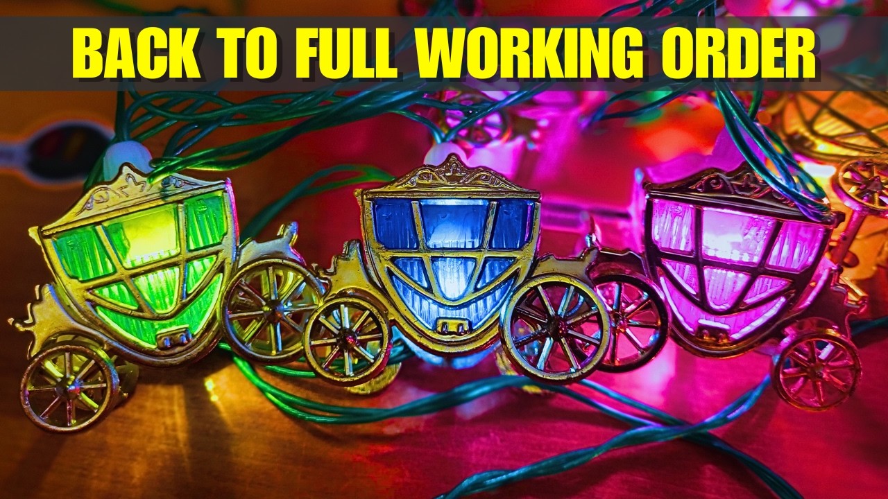 Реставрация винтажных рождественских огней PIFCO «Золушка» — Часть 2