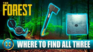 THE FOREST - Where to find the Map, Compass, & Modern Axe 2022 screenshot 5