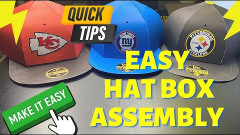 Quick & Easy Method to Assemble the DIY Baseball Hat Cap Gift Box. Full tutorial step by step.