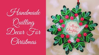 How To Make Easy Quilling Decor For Christmas At Home #quillingdecor #quillingart